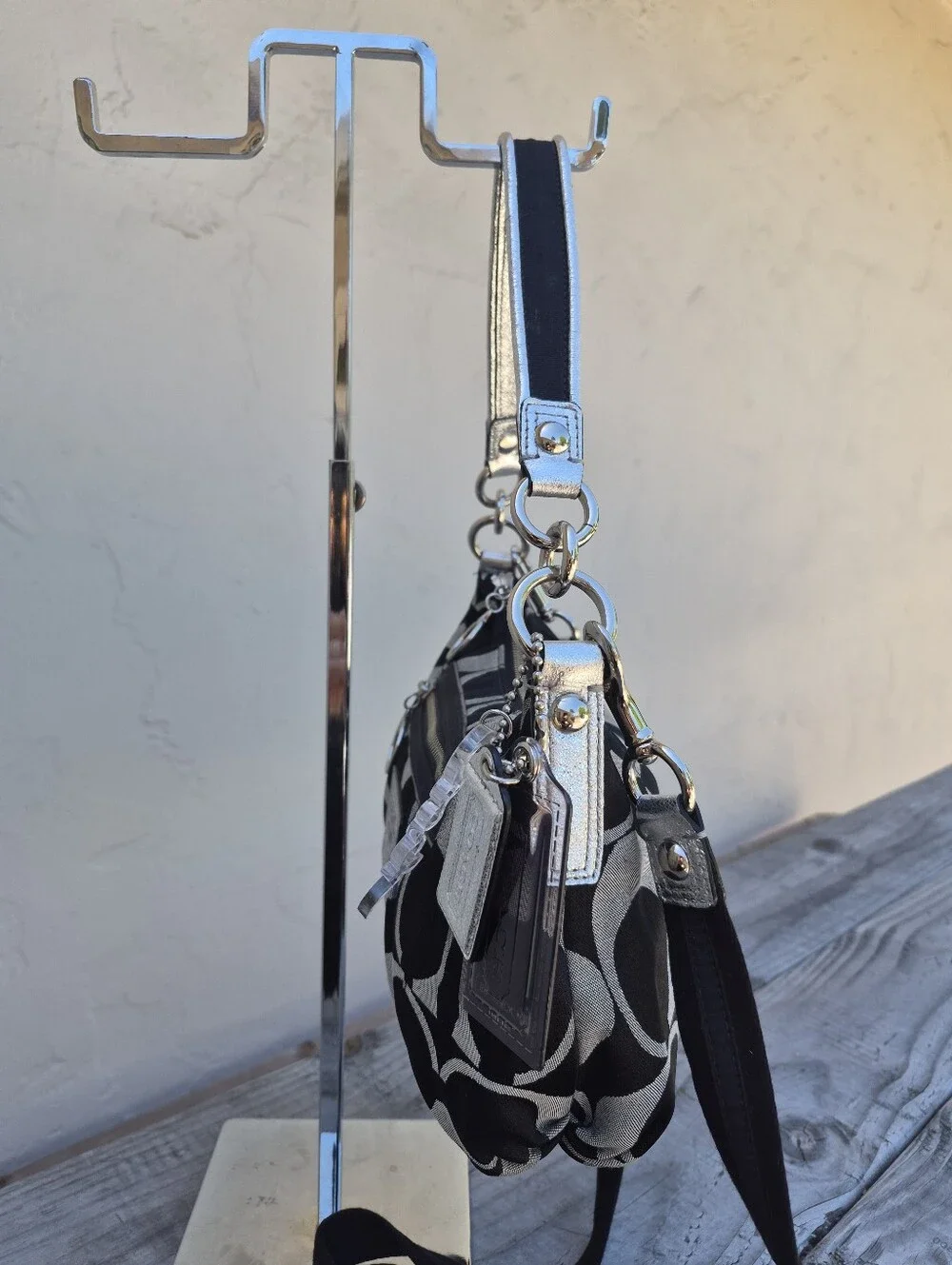 Coach Poppy Signature Storybook Hobo Crossbody Bag